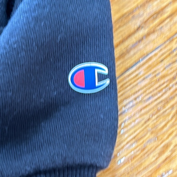 Champion black athletic hoodie sweatshirt. Logo on front. Size 24 Months. - Picture 4 of 8